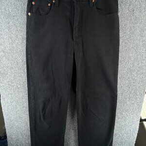 Levi’s Premium Ribcage Straight Ankle Denim Jeans Black Big E Size ACTL 32X28.5